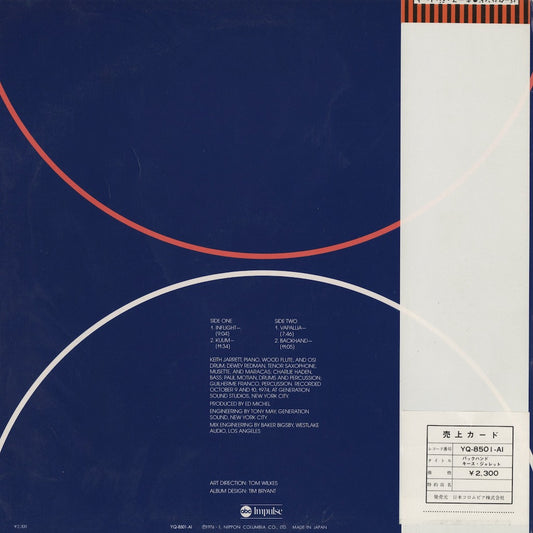 Keith Jarrett / キース・ジャレット / Backhand  (YQ-8501-AI)