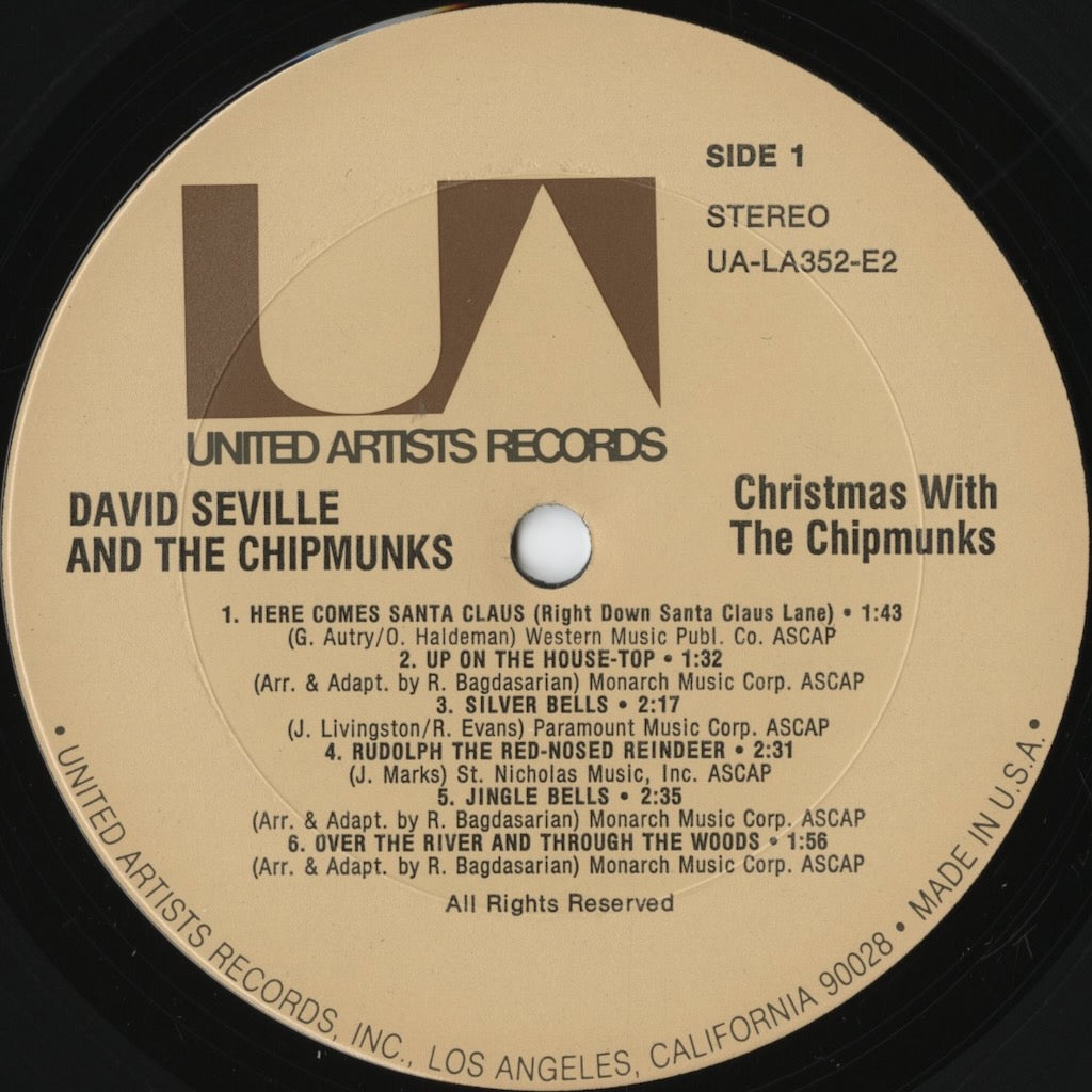 The Chipmunks / チップマンクス / Christmas with The Chipmunks (UA-LA352-E2) 2LP