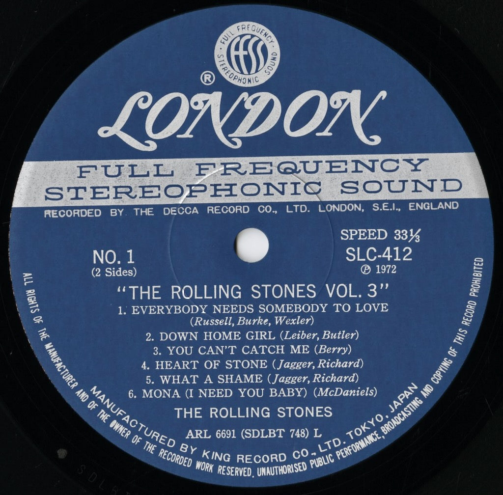 Rolling Stones / ローリング・ストーンズ / The Rolling Stones, Vol.3(SLC 412)