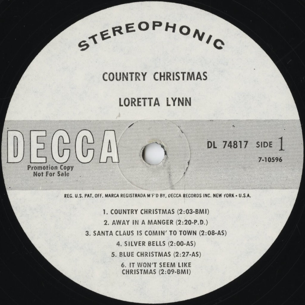 Loretta Lynn / ロレッタ・リン / Country Christmas (DL 74817)