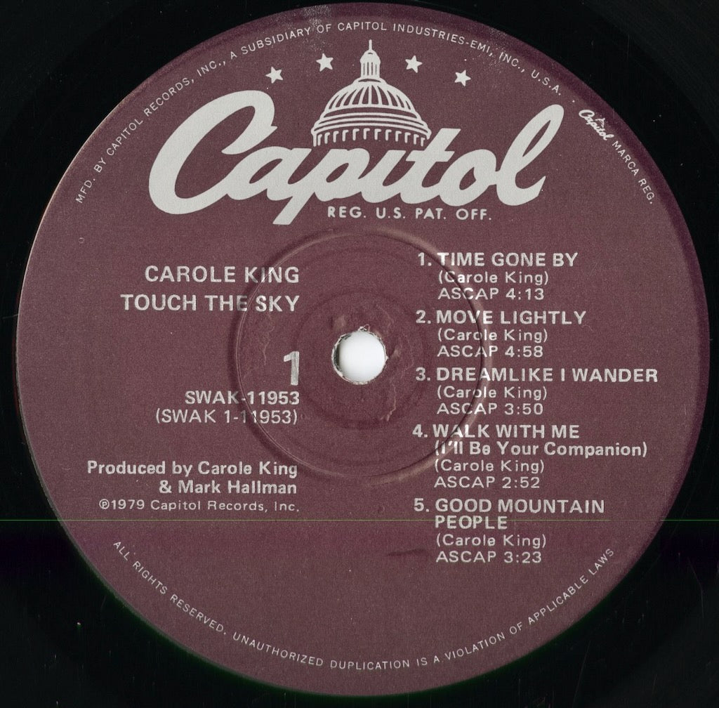Carole King - Touch The Sky (SWAK 11953) 1979 US Capitol｜中古LP