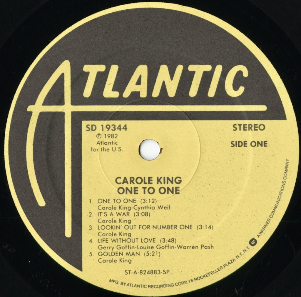 Carole King - One To One (SD19344) 1982 US Atlantic｜中古LP