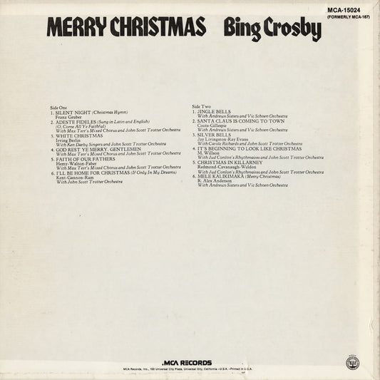 Bing Crosby / ビング・クロスビー / Merry Christmas (MCA-15024)