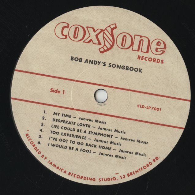 Bob Andy - Song Book LP 2022 UK Studio One ジャマイカンソウル
