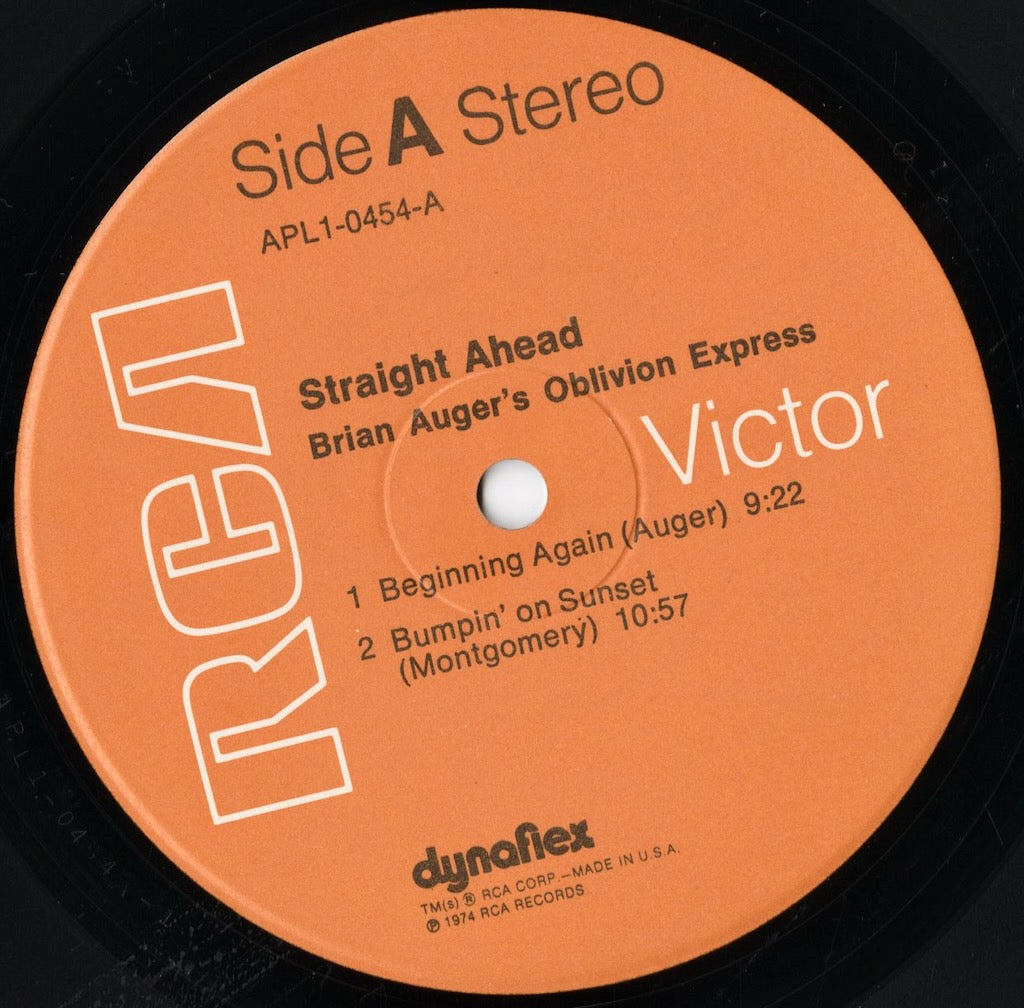 Brian Auger - Straight Ahead (APL1-0454) LP 1974 US RCA label