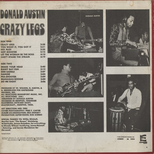 Donald Austin「Crazy Legs」
Eastbound EB 9005
1973　back