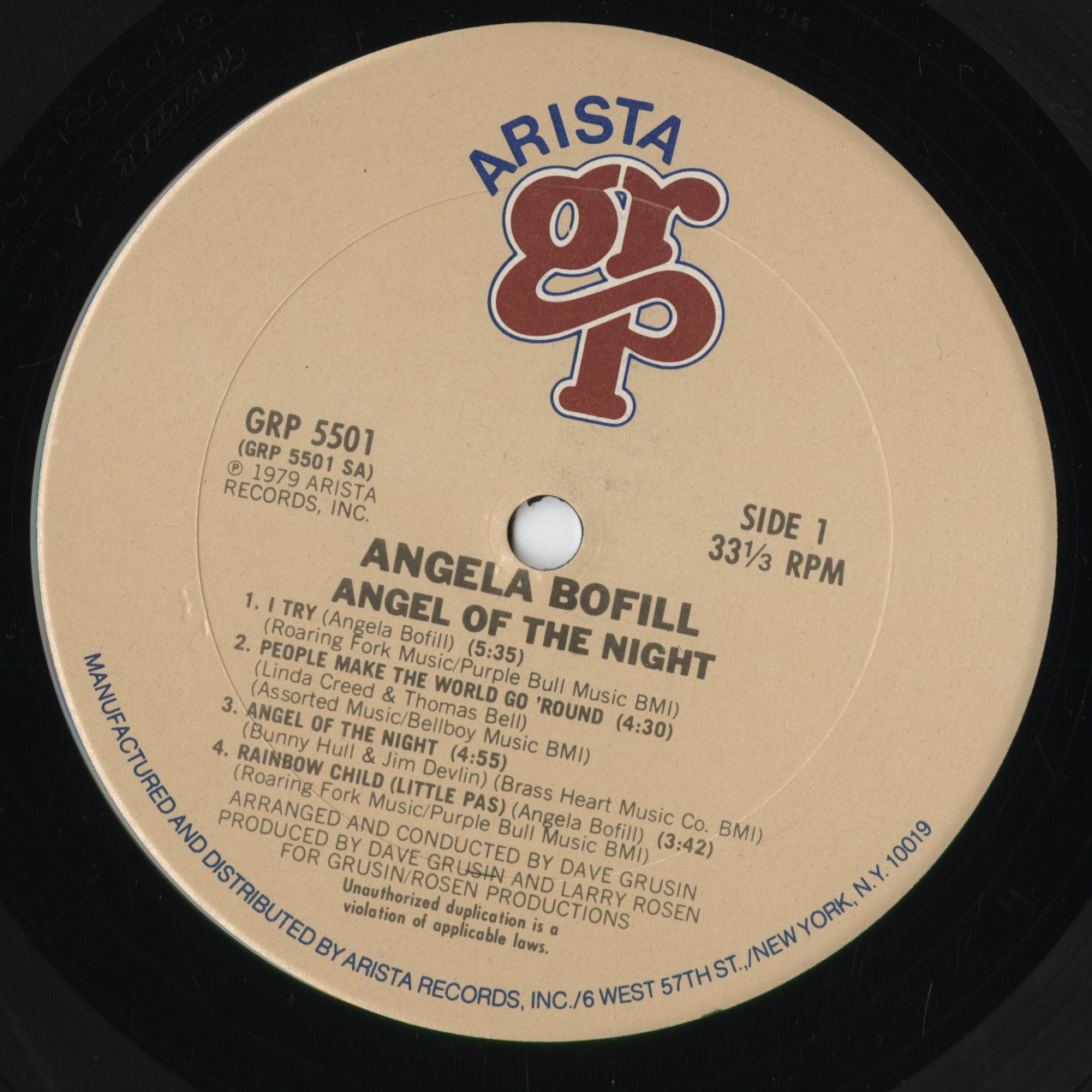Angela Bofill – Angel Of The Night (GRP 5501) 1979 US Arista GRP | 中古LP