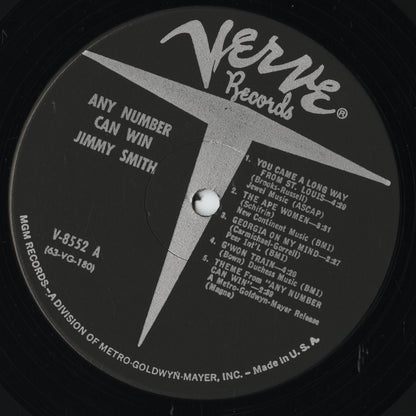 Jimmy Smith - Any Number Can Win - MONO (V-8552) LP 1963 US Verve｜中古LP