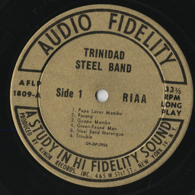 Trinidad Steel Band / トリニダード・スティール・バンド (1956) (AFLP1809)