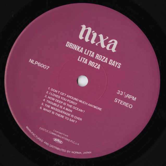 Lita Roza / リタ・ローザ / Dorinka Lita Roza Days (NLP6007)