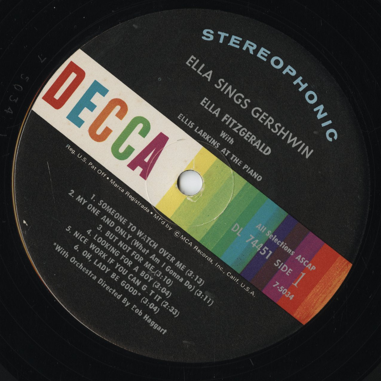 Ella Fitzgerald - Ella Sings Gershwin (DL 74451) LP 1963 US Decca｜中古LP
