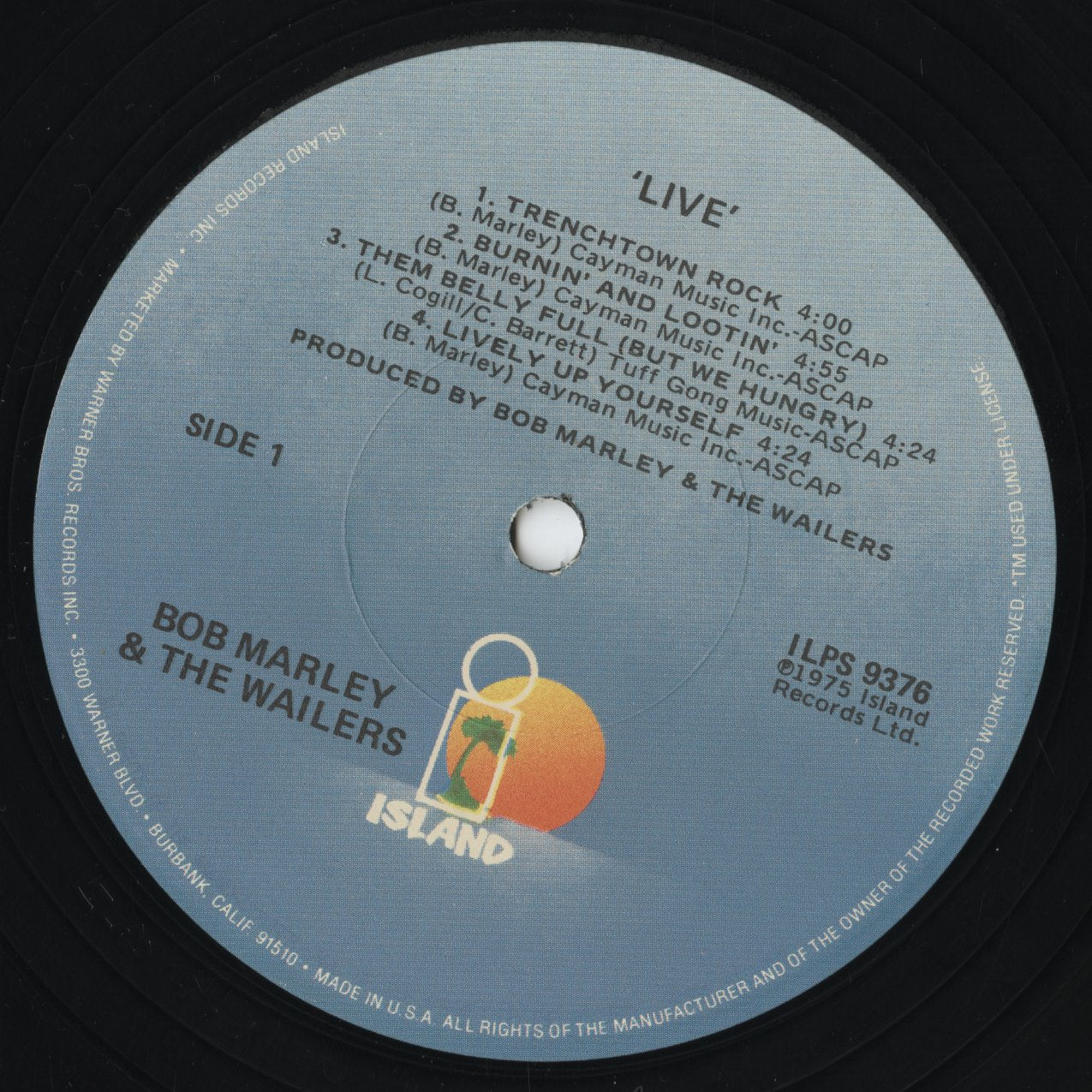 Bob Marley & The Wailers Live! LP 中古レコード | Island ライブ盤