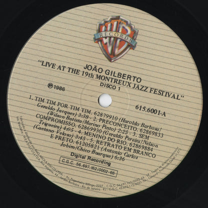 Joao Gilberto - Live At The 19th Montreux Jazz Festival (615.6001) 1986 BRA Warner Bros｜中古LP