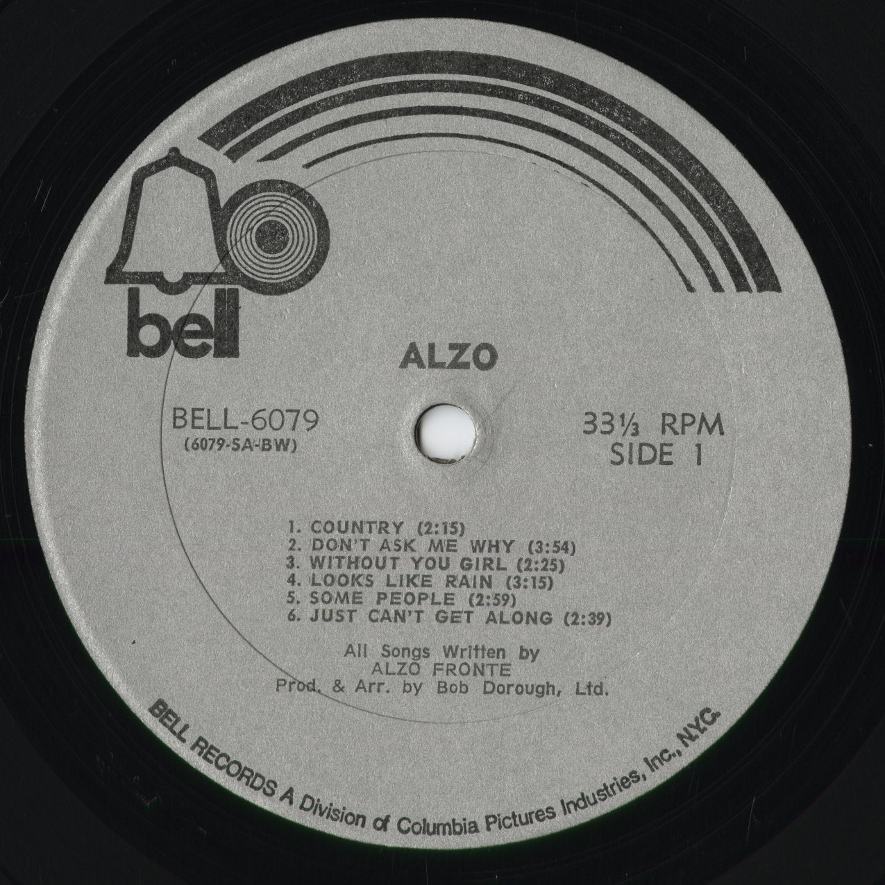 Alzo - Alzo 1972 (BELL6079) 1972 US BELL｜中古LP