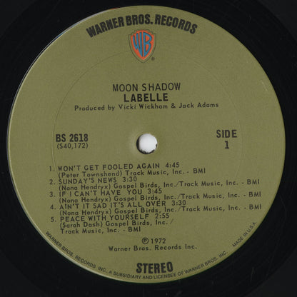 Labelle - Moon Shadow (BS2618) 1972 US Warner Bros.｜中古LP
