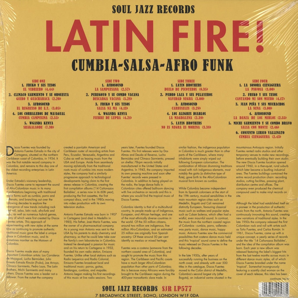 V.A./ Latin Fire! - Tropical Dance Music from Discos Fuentes, Colombia 1956-83 -2LP (SJR LP577)