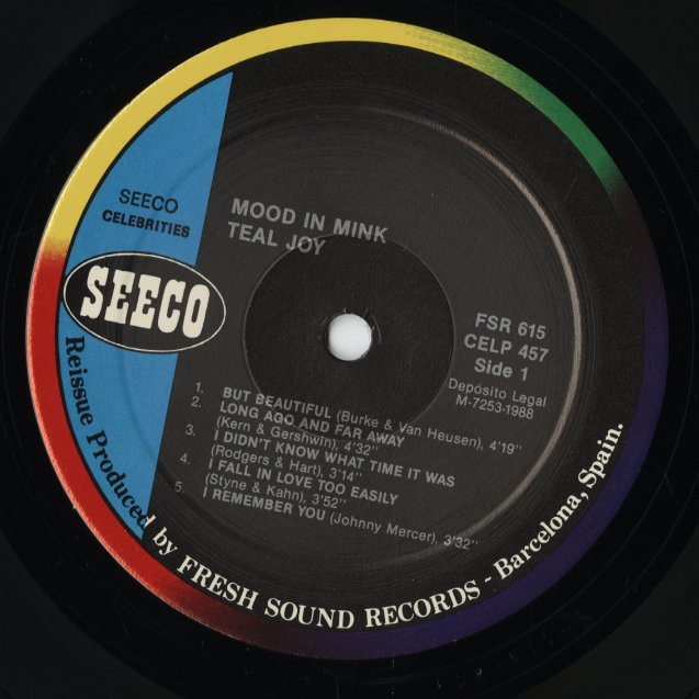 Teal Joy – Mood In Mink LP 1988 SPA Fresh Sound リイシュー盤
