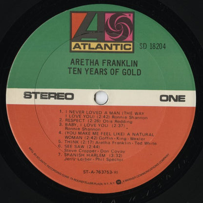 Aretha Franklin / アレサ・フランクリン / Ten Year's Of Gold (SD18204)