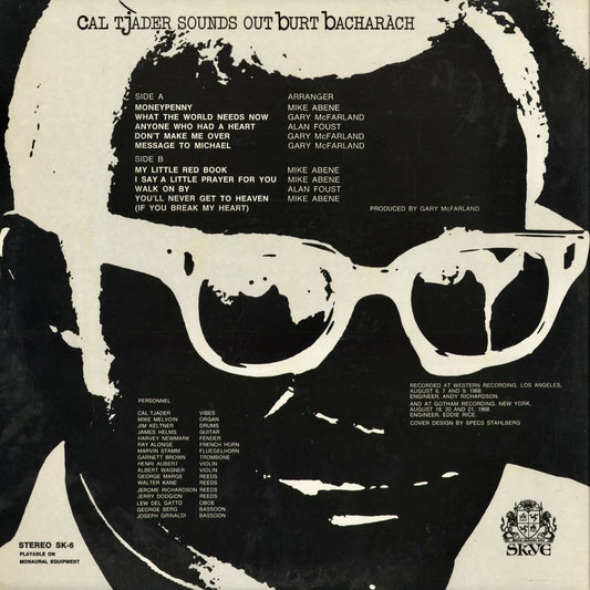 Cal Tjader - Cal Tjader Sounds Out Burt Bacharach (SK-6) 1968 US Skye｜中古LP