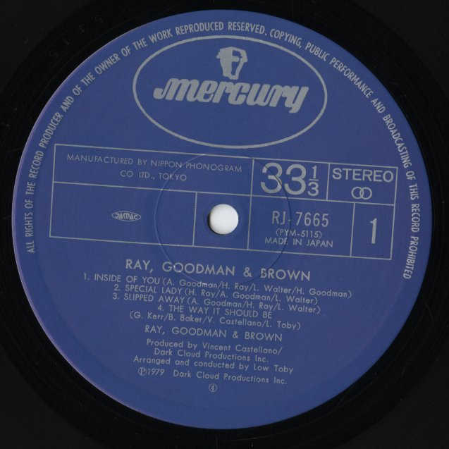 Ray, Goodman & Brown / レイ、グッドマン&ブラウン(1979)(RJ-7665)