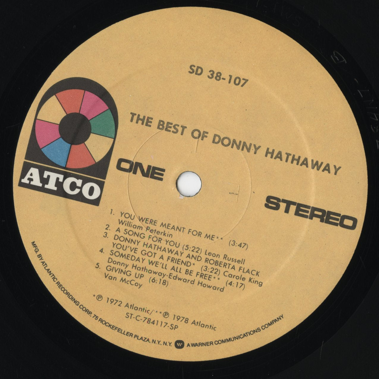 Donny Hathaway『The Best Of Donny Hathaway』1978年 US Atco