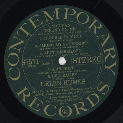 Helen Humes - Helen Humes 1959 (S7571) LP early 1970's US Contemporary Records｜中古LP