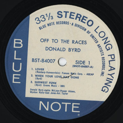 Donald Byrd / ドナルド・バード / Off To The Races (BST 84007) 1972 US Blue Note - UA