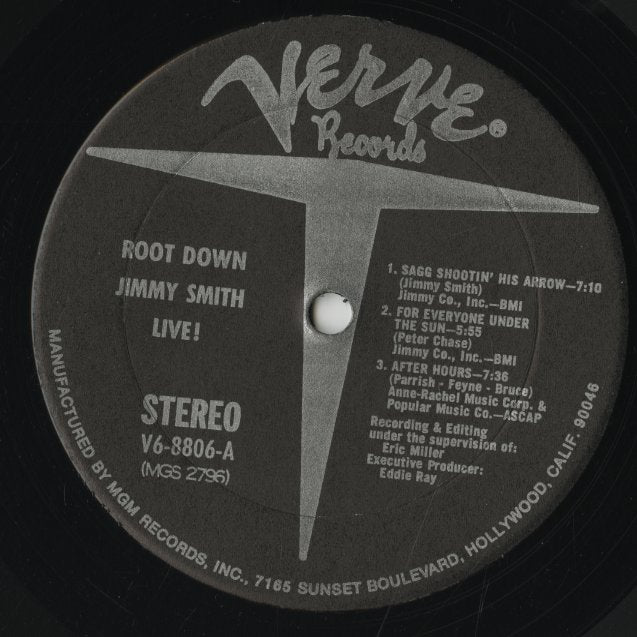 ジャズレコードJimmy Smith Live!/Root Down - レコード