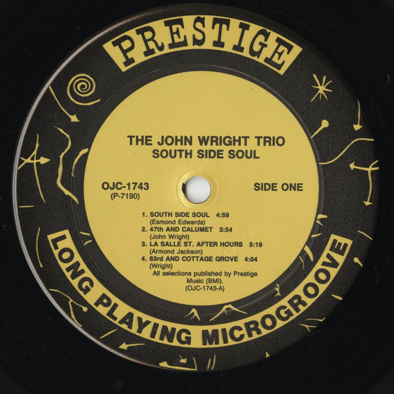 The John Wright Trio - South Side Soul (OJC-1743) 1990 US Prestige - OJC｜中古LP