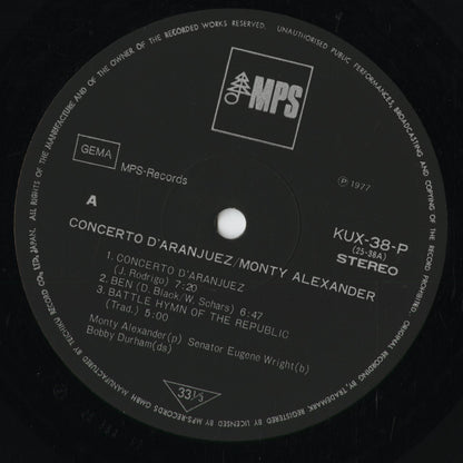 Monty Alexander - Concerto D'Aranjuez (KUX-38-P) 1977 JPN MPS｜中古LP