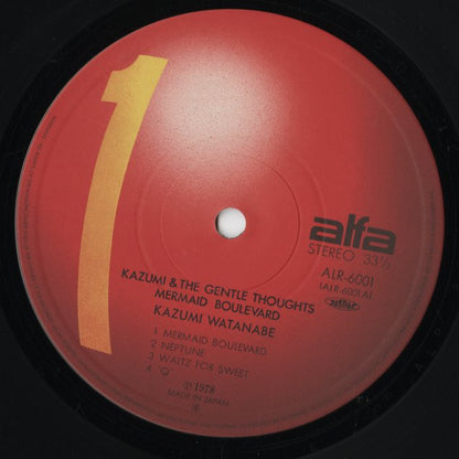 Kazumi Watanabe & The Gentle Thoughts - Mermaid Boulevard (ALR-6001) LP 1978 JPN Alfa Records｜中古LP