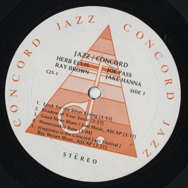 Herb Ellis, Joe Pass, Ray Brown, Jake Hanna - Jazz/Concord (CJS-1) LP 1974 US Concord Jazz｜中古LP