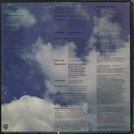 Alice Coltrane - Eternity (BS 2916) 1976 US Warner｜中古LP