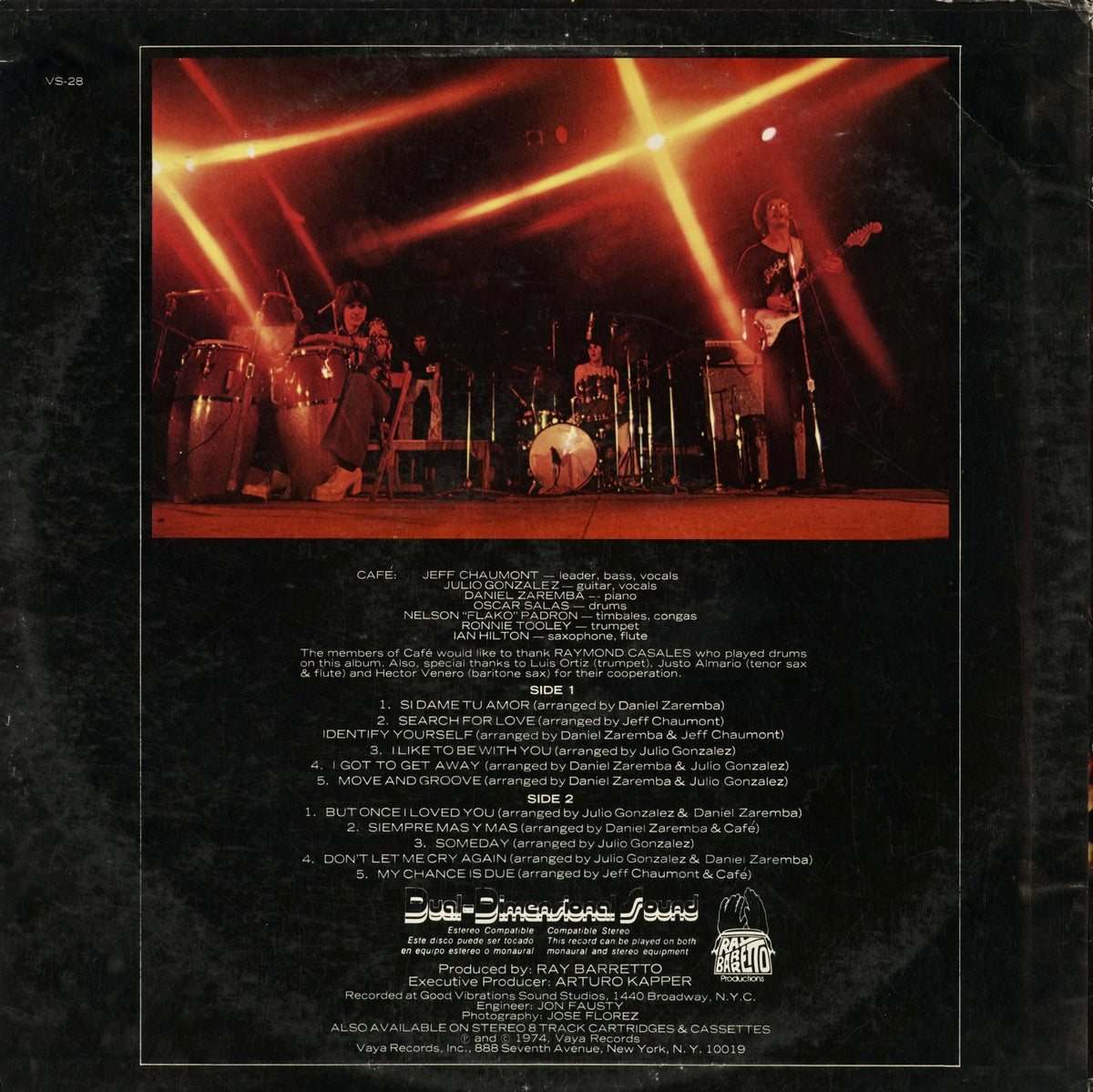 Cafe - Cafe (VS-28) 1974 US Vaya｜中古LP