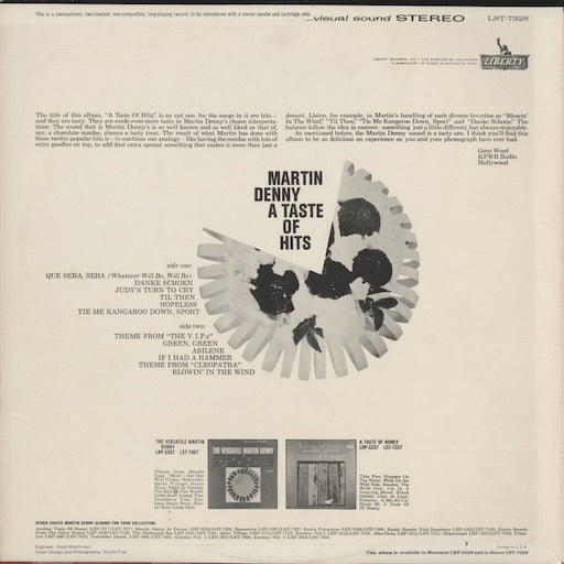 Martin Denny - A Taste Of Hits (LST-7328) 1964 US Liberty STEREO｜中古LP