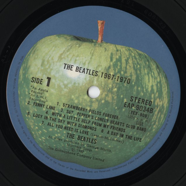 The Beatles / ビートルズ / 1967-1970 -2LP (EAP-9034B) JPN 1973