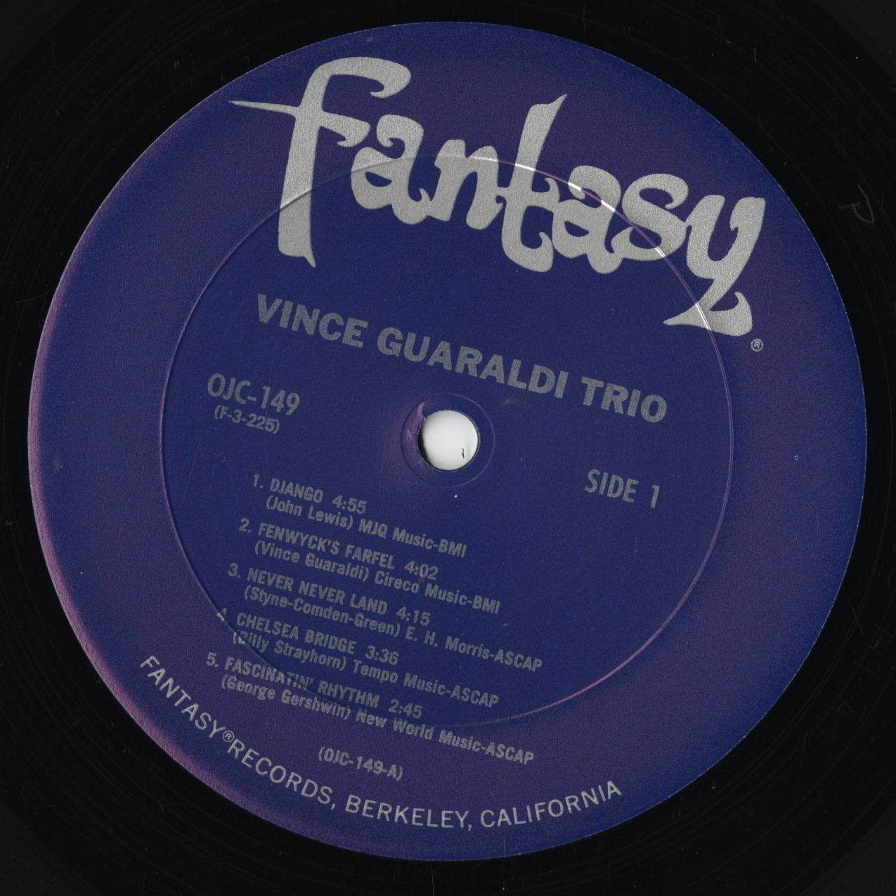 Vince Guaraldi Trio 1956 LP 中古レコード | OJC Fantasy ピーナッツ