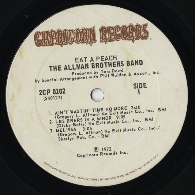 The Allman Brothers Band / オールマン・ブラザーズ・バンド / Eat A Peach (2CP 0102)