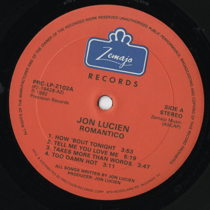 Jon Lucien / ジョン・ルシエン / Romantico (PZ 1842-1)
