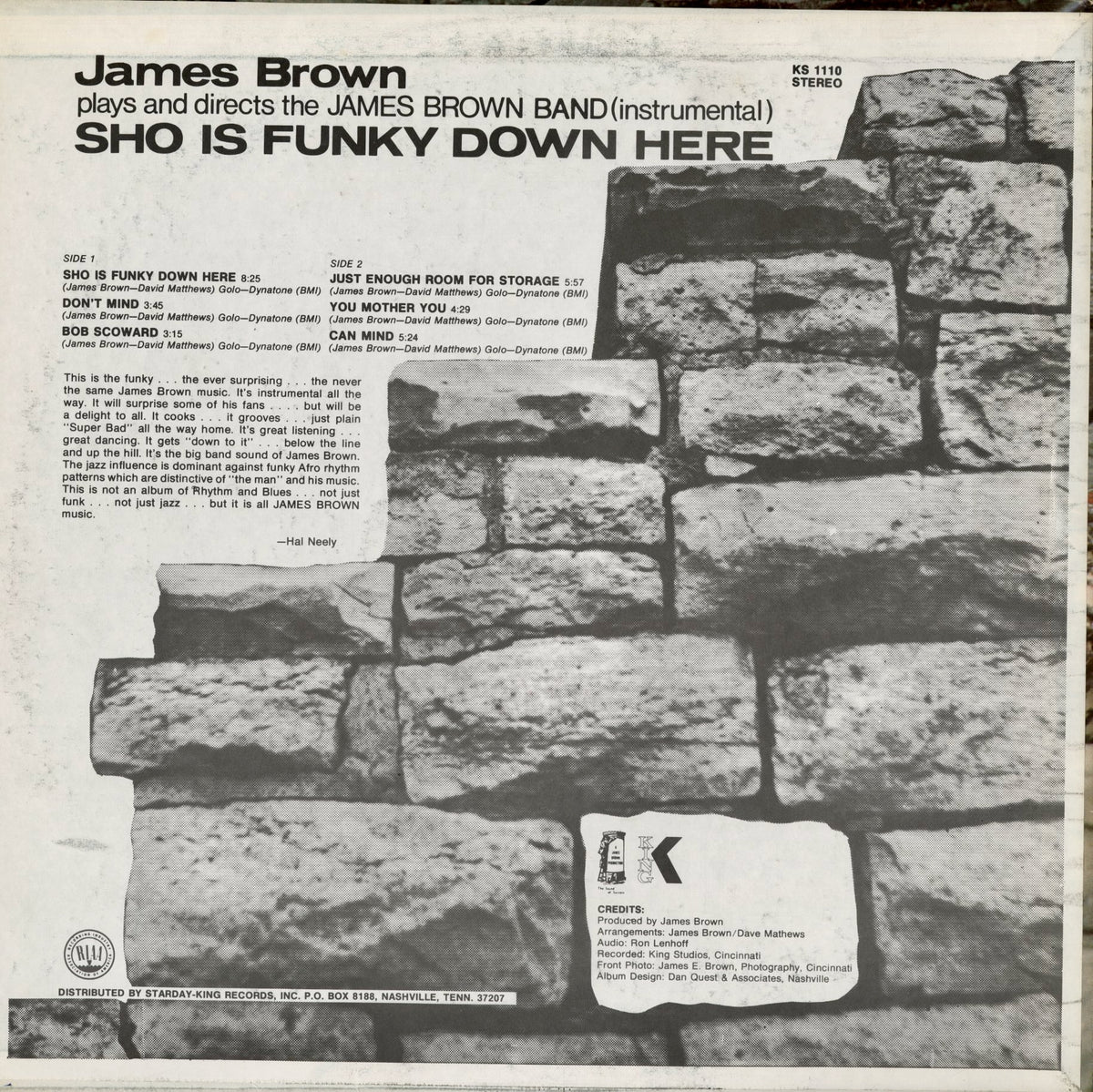 James Brown - Sho Is Funky Down Here (KS-1110) 1971 US King｜中古LP