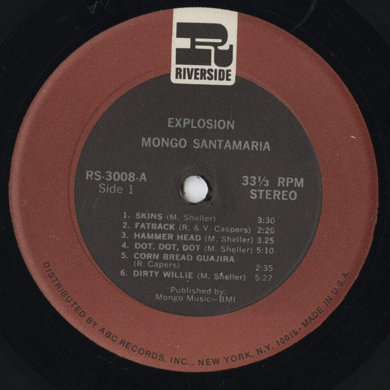 Mongo Santamaria - Explosion (RS 3008) LP 1968 US Riverside｜中古LP