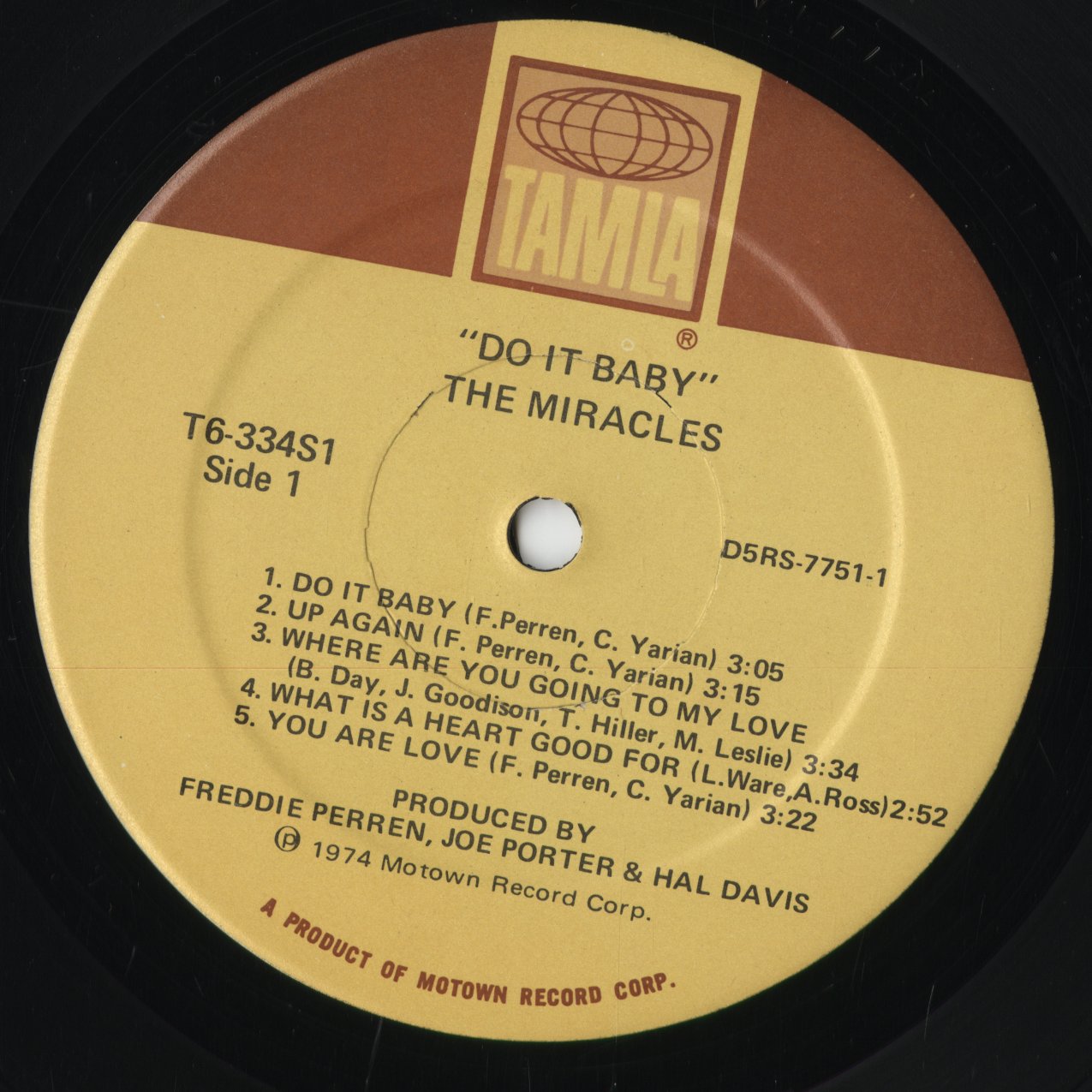 The Miracles - Do It Baby (T6-334S1) 1974 US Tamla｜中古LP