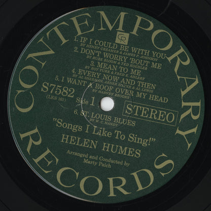 Helen Humes - Songs I Like To Sing! (S7582) LP early 1970's US Contemporary｜中古LP