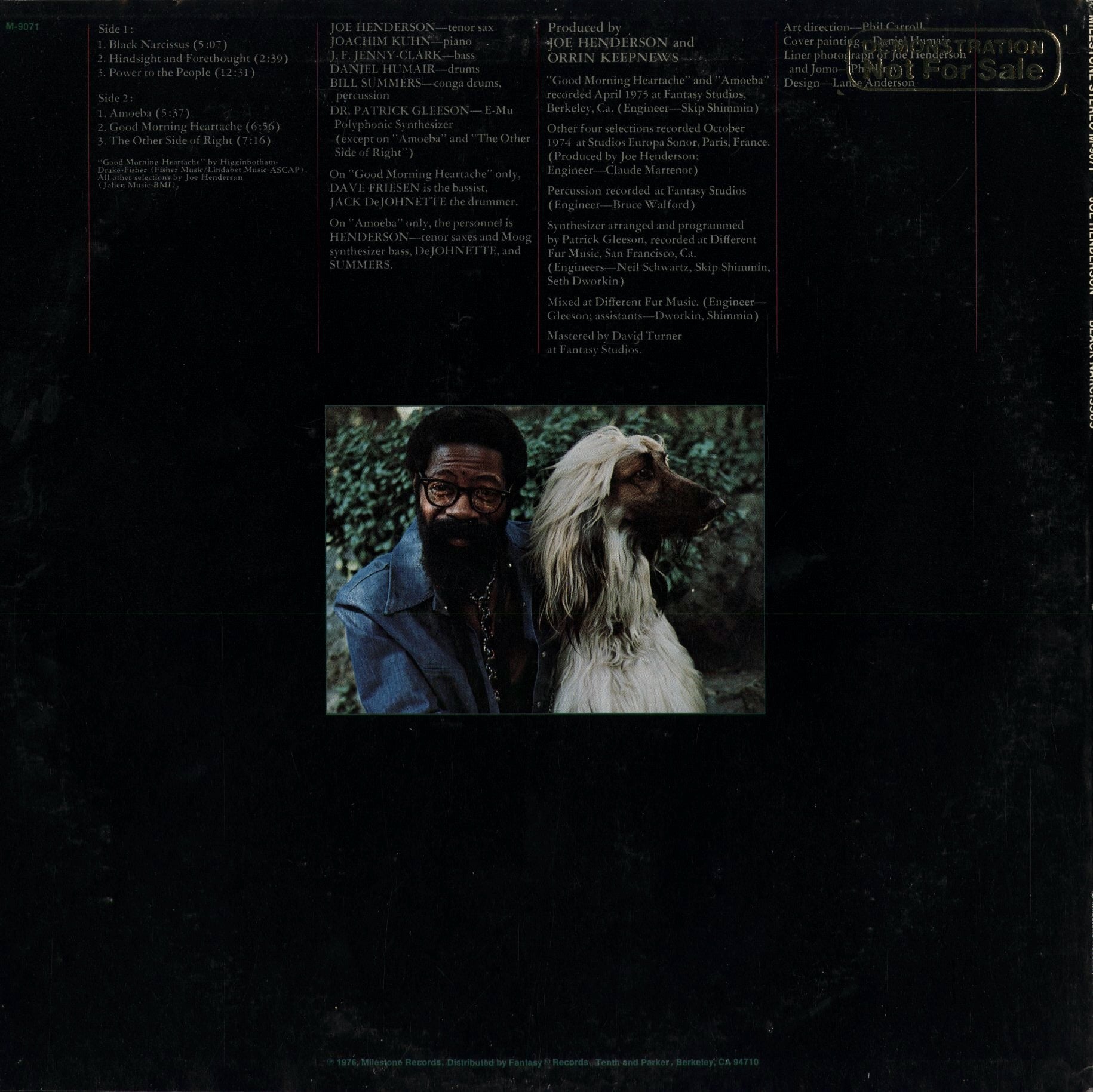 ジョー・ヘンダーソン / Joe Henderson『Black Narcissus』(M-9071