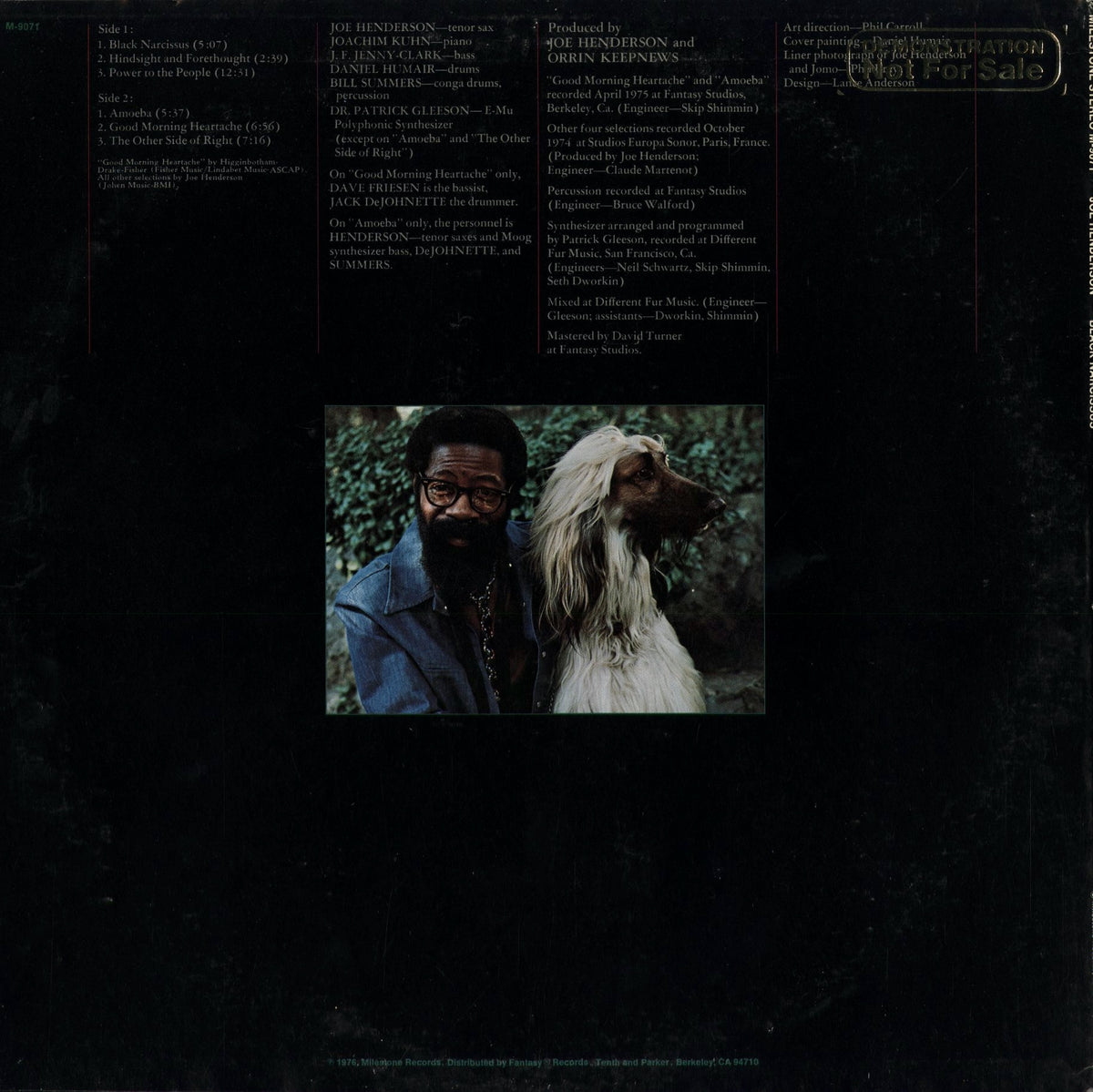 Joe Henderson - Black Narcissus (M-9071) 1976 US Milestone｜中古LP