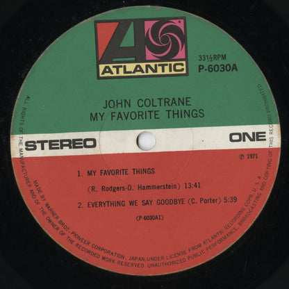 John Coltrane - My Favorite Things (P-6030A) 1971 JPN Atlantic｜中古LP
