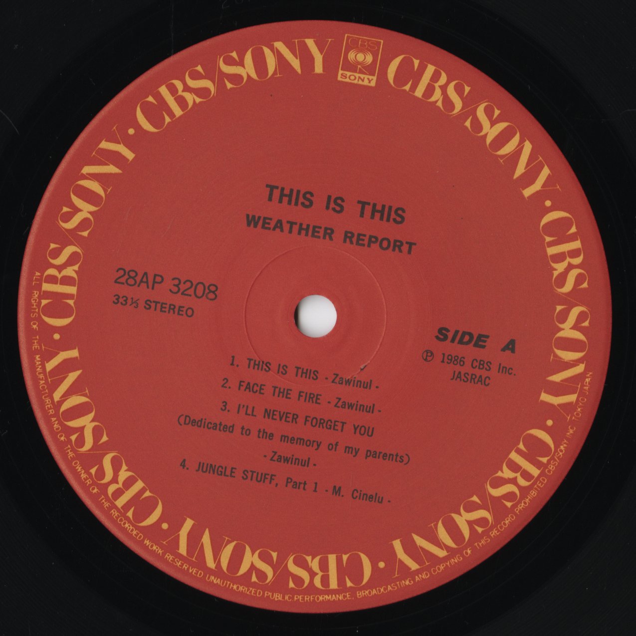 Weather Report / ウェザー・リポート / This Is This (28AP 3208)