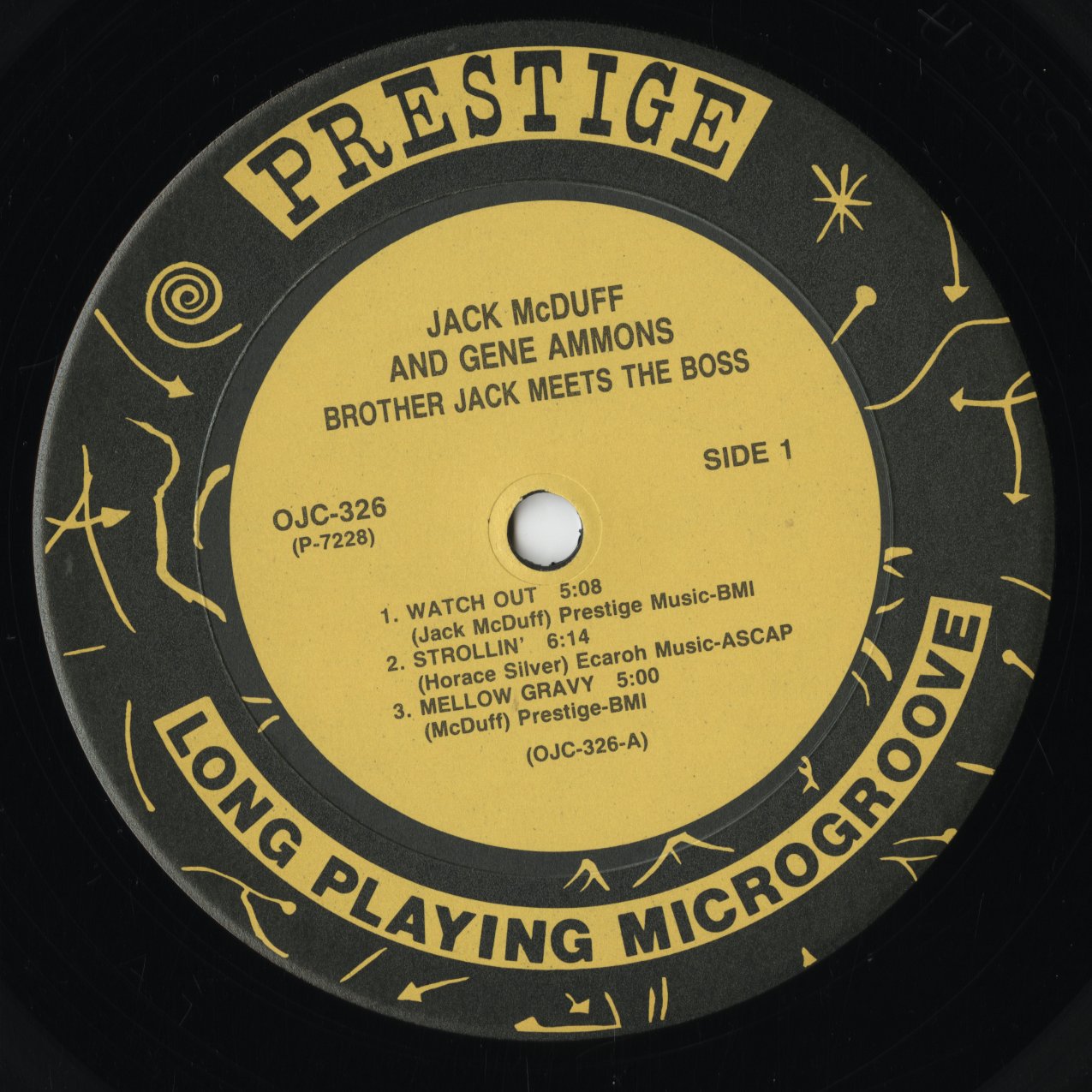 Jack McDuff & Gene Ammons - Brother Jack Meets The Boss (OJC 326) LP 1988 US Prestige/OJC｜中古LP