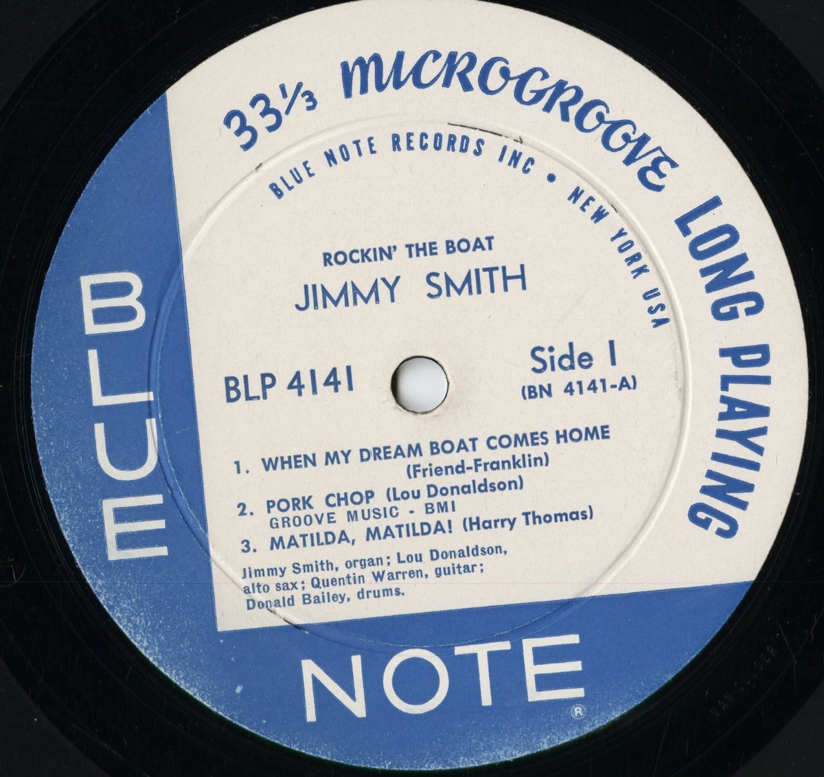 Jimmy Smith - Rockin' The Boat (BLP 4141) 1963 US Blue Note｜中古LP