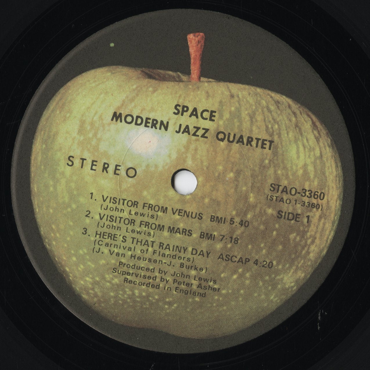 The Modern Jazz Quartet - Space (STAO 3360) LP 1969 US Apple Records｜中古LP